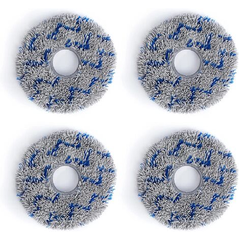 4x Gray Stripe Washable Mop - DEEBOT X1 Series,Suitable for Ecovacs T10/X1(OMNI/TURBO) Mops