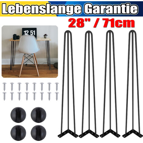4X Hairpin Legs Haarnadelbeine Hairpins Tischbeine Tischkufen Esstisch 71cm 28"