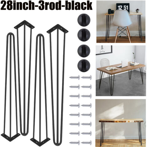 4x Hairpin Legs Hairpins Tischkufen Haarnadelbeine Tischbeine Austauschbare 28"