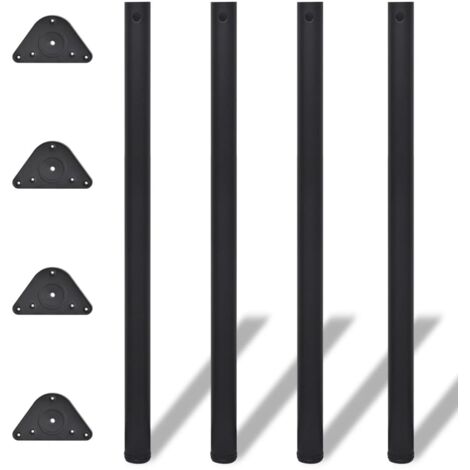 4x höhenverstellbares Tischbein Schwarz 1100 mm CFW667204