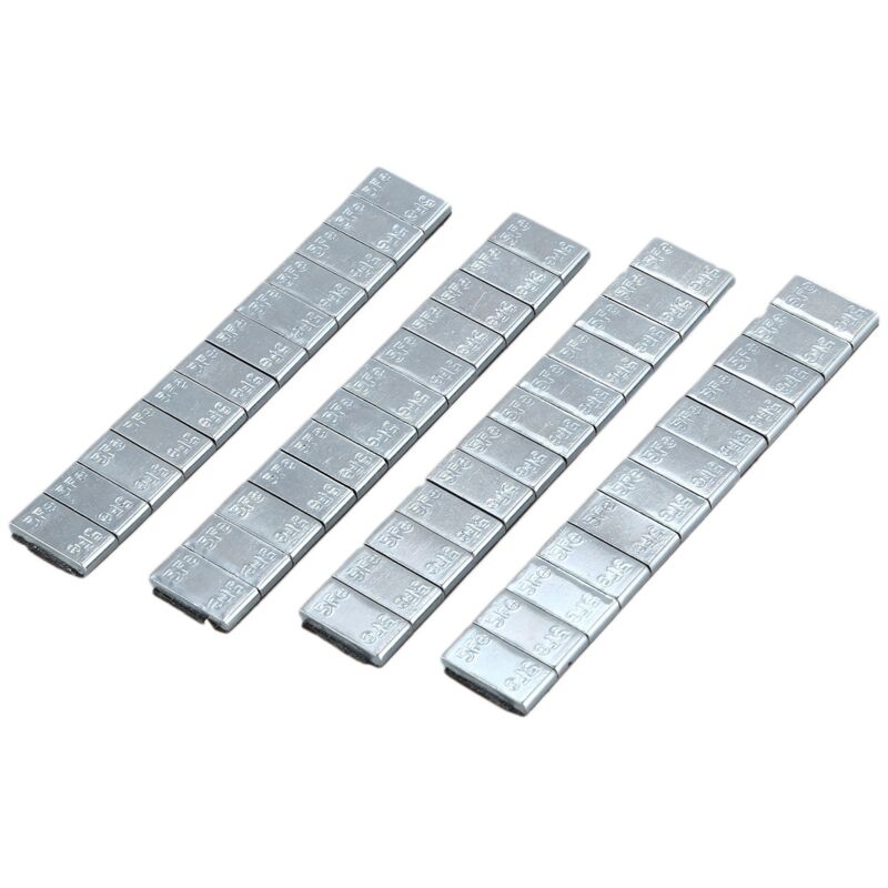 Image of Tlily - 4x Klebstoff Auto Lkw Reifen Reifen Rad Balance Gewichte Streifen 2,1 unzen/60g Silber