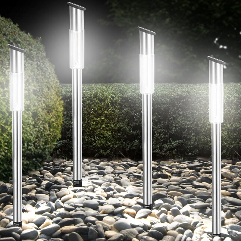 Deuba - 4x LED Solar Plug-in Light Garden Lamp Set With Twilight Sensor - Warm White