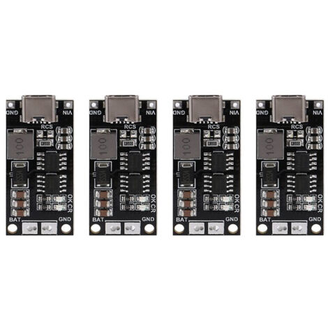 4X module charge LiPo polymère lithium 2S Type-C 8.4V pour 7.4V 11.1V 14.8V 18650 2S 1A