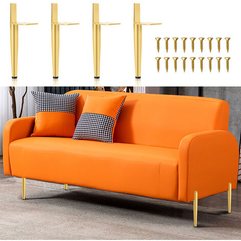 4X Möbelfüße Couch Stützfuß Verstellbar Schrankfuß Schrank Sofafuß Bettfüße -Edelstahl-60mm