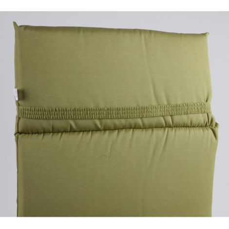 4x Niederlehner Auflage OLIVE 105x50x6cm Sitzkissen Gartenstuhl Stuhlauflage grün