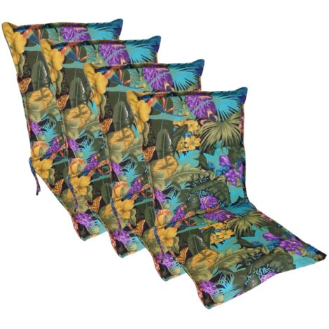 4x Niederlehner Polsterauflage 105x50 Stuhlkissen Sesselauflage Sitzpolster