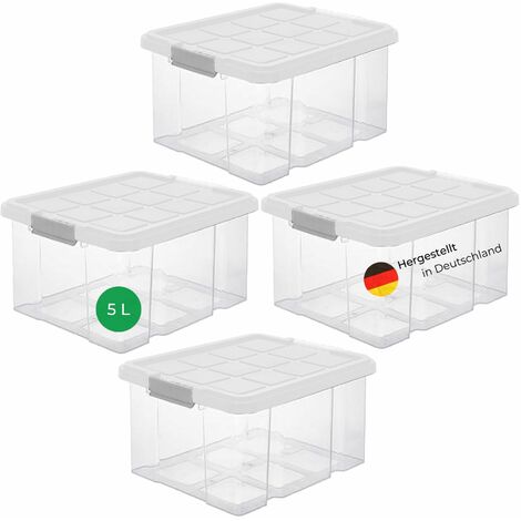 4x Novaliv Aufbewahrungsbox  4x Aufbewahrungsbox, 4x Deckel