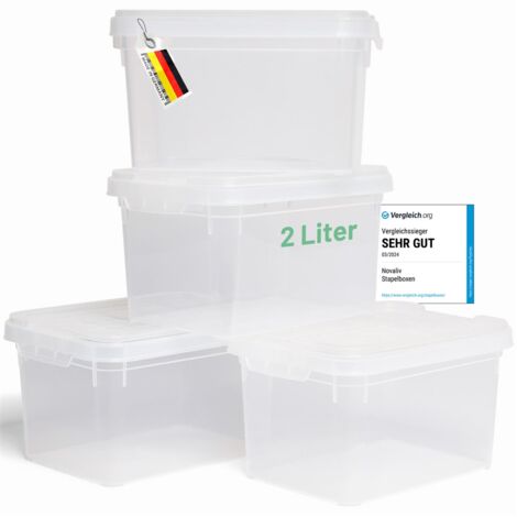 4x Novaliv Aufbewahrungsbox  4x Aufbewahrungsbox, 4x Deckel