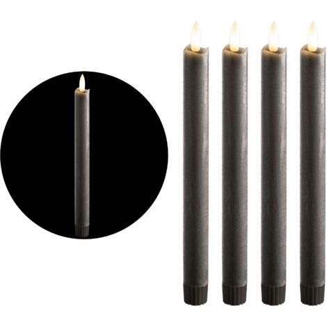 4x Novaliv LED Kerze  Echtwachskerzen