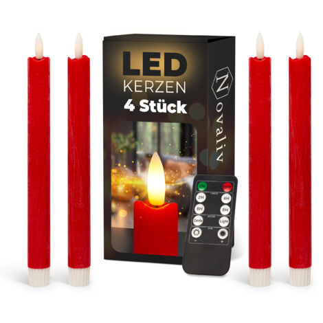 LED-Kerzen 'Flamme' Kurz – 2er Set Mit Timer, Warmweiß & Realistischer Flammenoptik