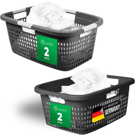 4x Novaliv Wäschekorb  Wäschekorb-Set 2x 25L + 2x 40L