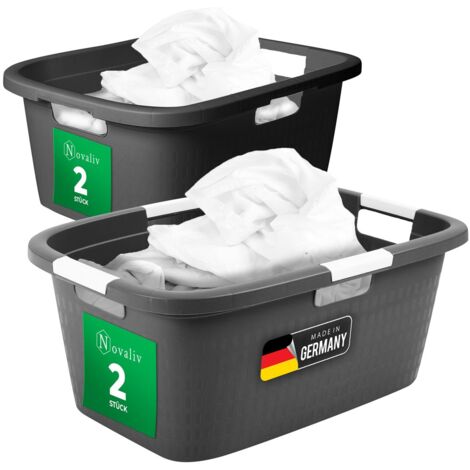 4x Novaliv Wäschekorb  Wäschewanne-Set 2x 25L + 2x 40L
