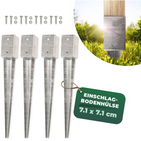 4x Novatool Bodenanker  Bodenhülse mit Schrauben