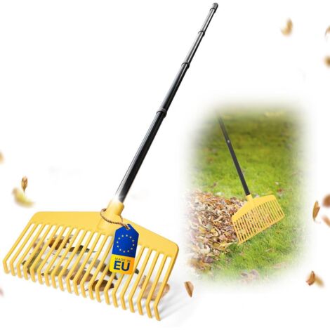 4x Novatool Gartenpflege-Sets  Laubrechen mit 4-tlg. Steckstiel
