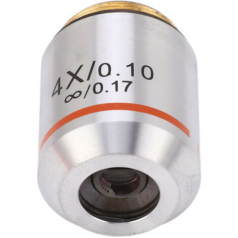4X Objectif Infini RMS pour Microscope, Lentille de Remplacement Optique Parallèle
