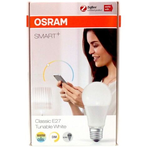 4x Osram Smart+ LED Lampe 8,5W E27 ZigBee dimmbar warmweiß bis tageslicht Glühbirne