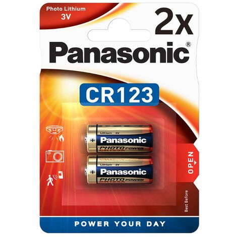 4x Panasonic CR123A Photobatterie - (2x 2er Blister)