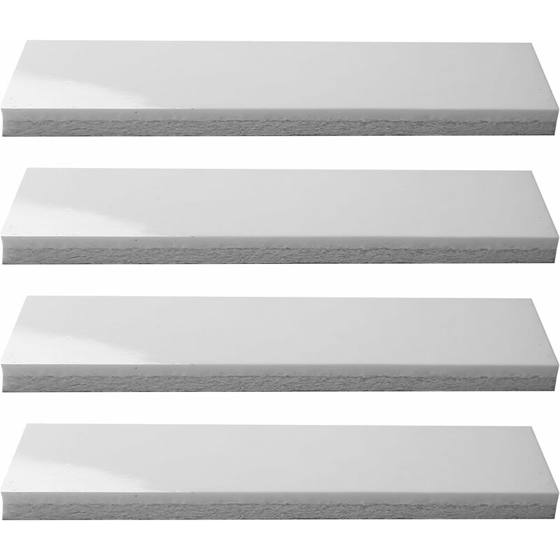 4X Patin silicone autocollant antidérapant antivibration 17x75 mm Pied Meuble Ménager Electronique Adhésif, Blanc