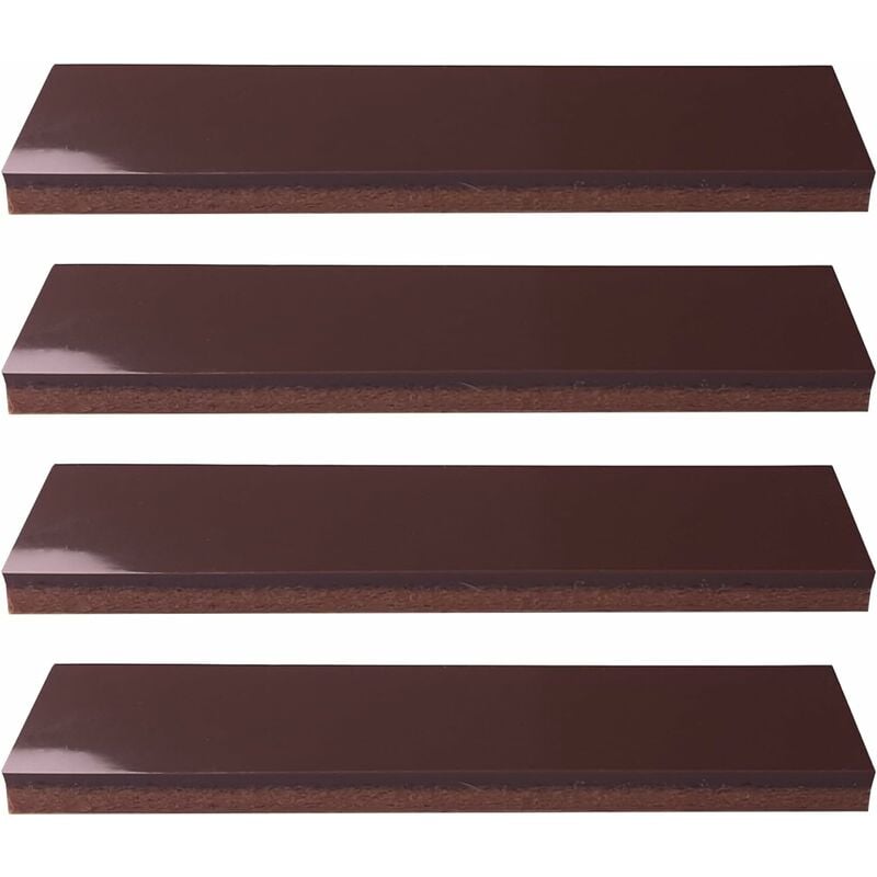 4X Patin silicone autocollant antidérapant antivibration 17x75 mm Pied Meuble Ménager Electronique Adhésif, Marron