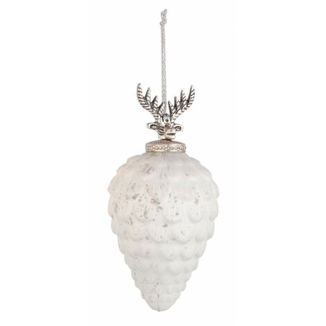 4x Pendaglio Vt Decorum Pigna Bianco Op