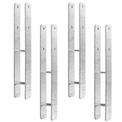 4x Pfostenträger H-Form 91x800x6
