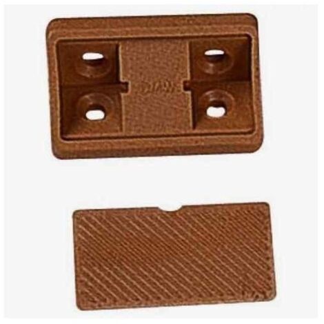 4x Pièce d'assemblage avec couvercle marron pour caravane et camping-car