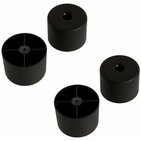 CYCLINGCOLORS 4x pied de meuble 50mm x 30mm canapé table fauteuil rond plastique bricolage
