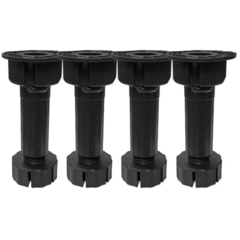 Cyclingcolors - 4x Pied de meuble cuisine hauteur réglable 60 à 80 mm ø 28 mm avec base plastique plinthe