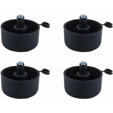 CYCLINGCOLORS 4x Pied de meuble réglable ajustable en plastique Meuble TV Canapé Buffet Armoire Table Lit Bureau Bricolage Cuisine, hauteur 17mm noir