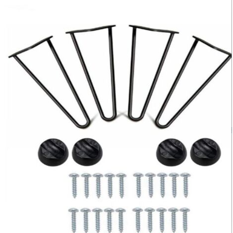 4x Pieds en épingle à cheveux Chemins de table en épingles à cheveux Pieds en épingle à cheveux interchangeables Pieds de table DIY