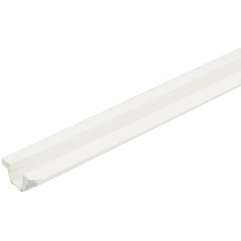 4x Rail de guidage pour porte coulissante en plastique Meuble Ferrure Guide Coulisse Glissière Insert Garniture Placard Armoire Dressing, 1 mètre blanc