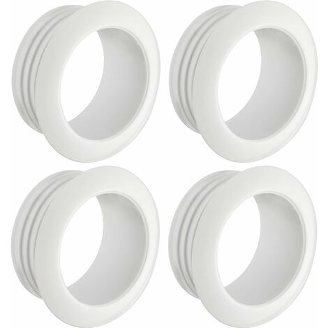 4x Rosace ronde épaisseur 16mm pour serrures espagnolettes ou à appliquer Push Lock mini en plastique Verrou Sécurité Rosette Meuble Porte Tiroir Placard, blanc