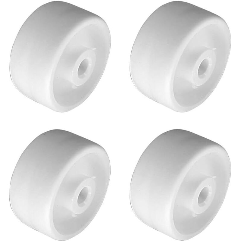 Cyclingcolors - 4x Roulette 25mm en plastique rigide blanc pour utilisation universelle Galet Poulie Roue Rouleau Meuble Porte coulissante Tiroir Lit