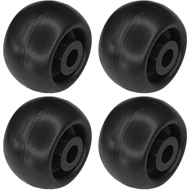 Cyclingcolors - 4x Roulette 40mm en plastique rigide noir pour utilisation universelle Galet Poulie Roue Rouleau Meuble Porte coulissante Tiroir Lit