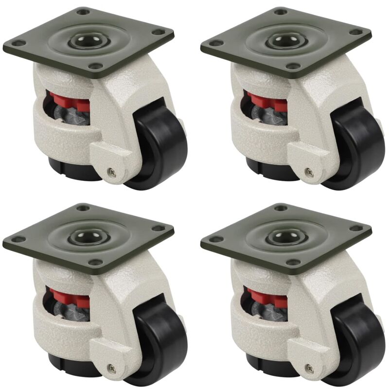 Roulettes de Nivellement Rétractable 500KG pour établi, Roulettes pivotantes, pour machine industrielle Gd-60F roulettes en nylon usage intensif