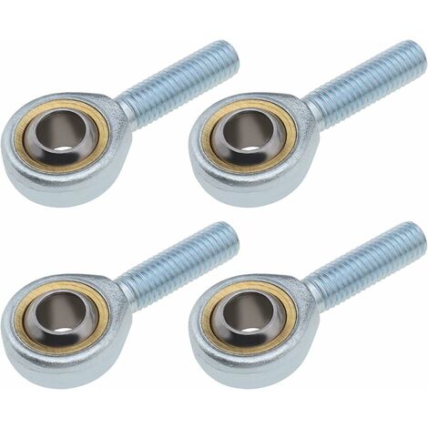 4X SA6 T/K Rose Joint Mâle Embout de Tige Roulements Droite M6x1.0mm en Acier pour Cylindre Hydraulique Forgeage Machine Voiture Amortisseur