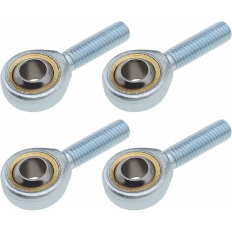 4X SA6 T/K Rose Joint Mâle Embout de Tige Roulements Droite M6x1.0mm en Acier pour Cylindre Hydraulique Forgeage Machine Voiture Amortisseur