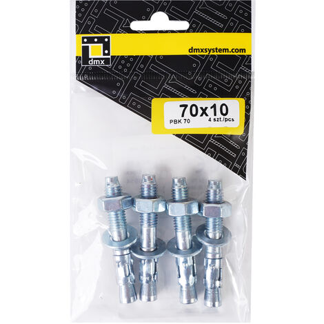 4x Schwerlast-Anker Bolzen 70 mm M10