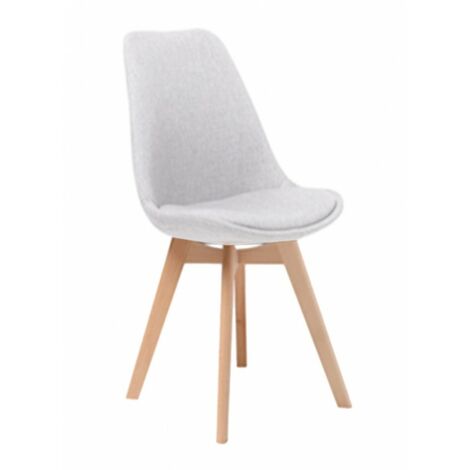 4x Sedia bianca design moderno sala ufficio tessuto cm 54 x 48 x 84 h