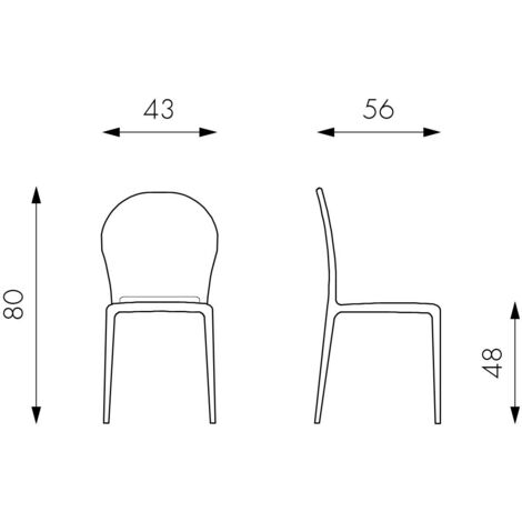 Set 4 Sedie Spot Senape impilabili in polipropilene per interno ed esterno  – Musa Home Design