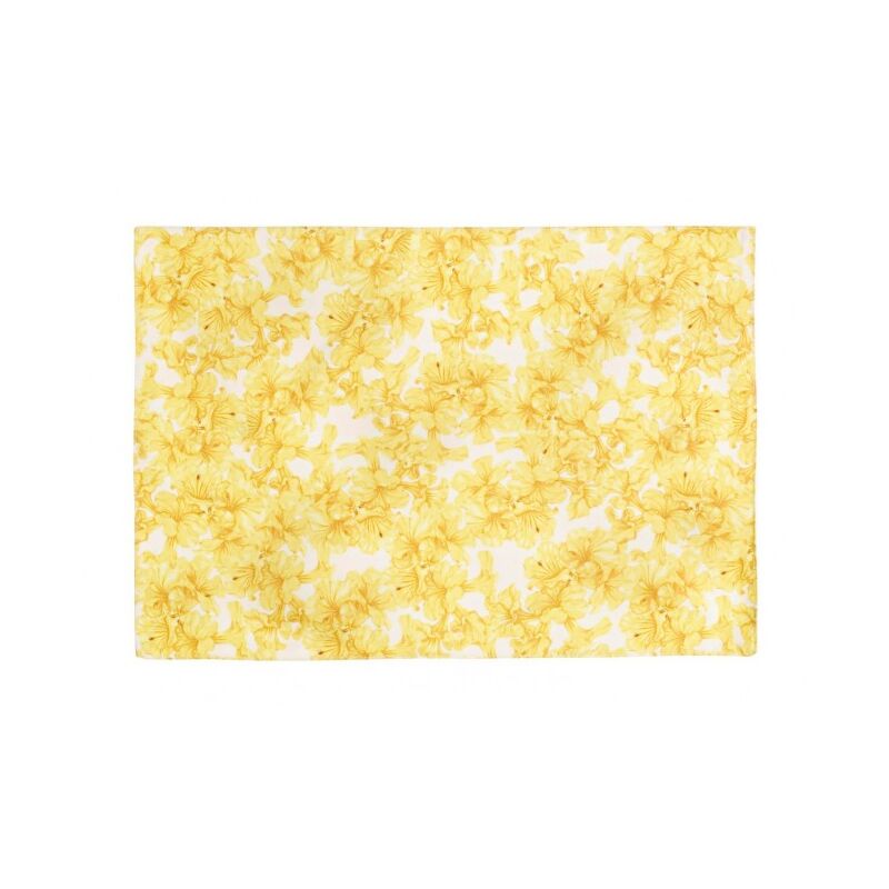 Iperbriko - 4x Set de table jaune 48x33 en tissu