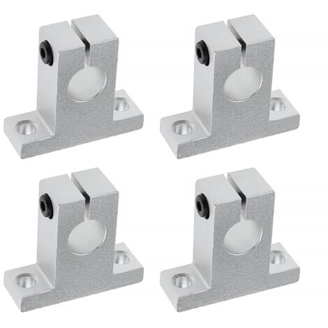 4x SK16 Support d'arbre Linéaire 16mm CNC Unités de Glissière à Billes à Mouvement Linéaire Support de Rail Guide d'arbre pour Imprimante 3D Machine Multi-axes
