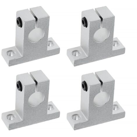4x SK16 Support d'arbre Linéaire 16mm CNC Unités de Glissière à Billes à Mouvement Linéaire Support de Rail Guide d'arbre pour Imprimante 3D Machine Multi-axes