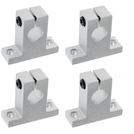 4x SK20 Soporte de eje lineal Unidades de deslizamiento de bolas de movimiento lineal CNC de 20 mm Soporte de riel Guía de eje para impresora 3D Máquina multieje