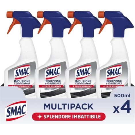 REPLOOD 4x Smac Sgrassatore Spray per Superfici Moderne e Delicate Detergente 4x500ml