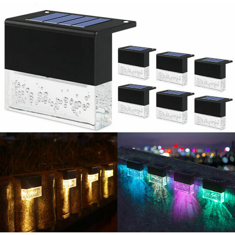 Hoopzi - 4x Solar led Lights Wall Lights Fence Light Garden Light Outdoor Stair Light
