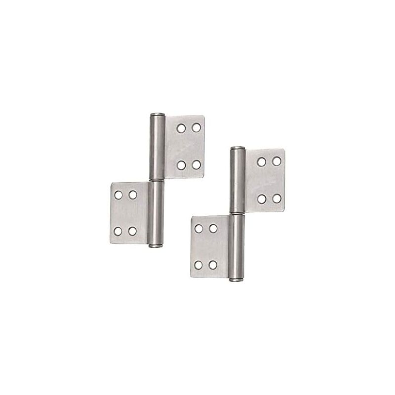 4x charnières en acier inoxydable, parfaites pour une utilisation intérieure et extérieure - charnières stables pour portes en métal et en bois