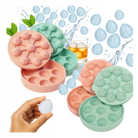 4x STAMPO PER CUBETTI DI GHIACCIO IN SILICONE TULIPANO Stampi per ghiaccio al cioccolato 3D