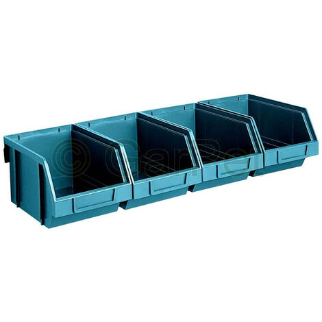 ADB Stapelbox Sichtlagerkasten Lagerbox Sichtbox Größe 5 blau 333x500x187  mm Schütte