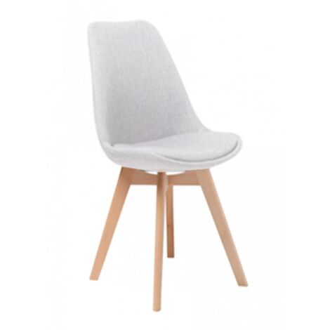 4x Stuhl weiß modernes Design Bürositzmöbel Stoff cm 54 x 48 x 84 h